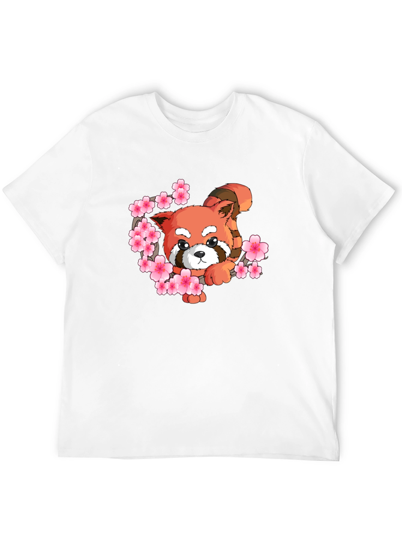 Cute Red Panda Blossom Graphic Tee