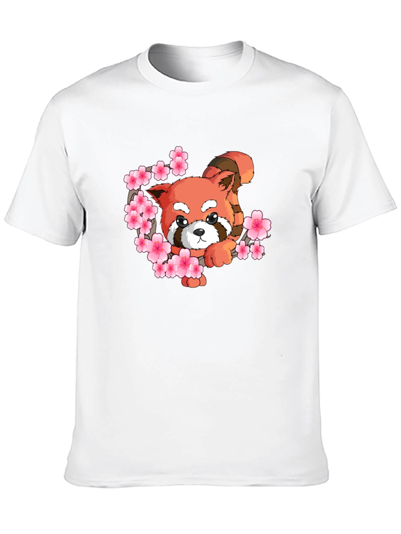 Cute Red Panda Blossom Graphic Tee