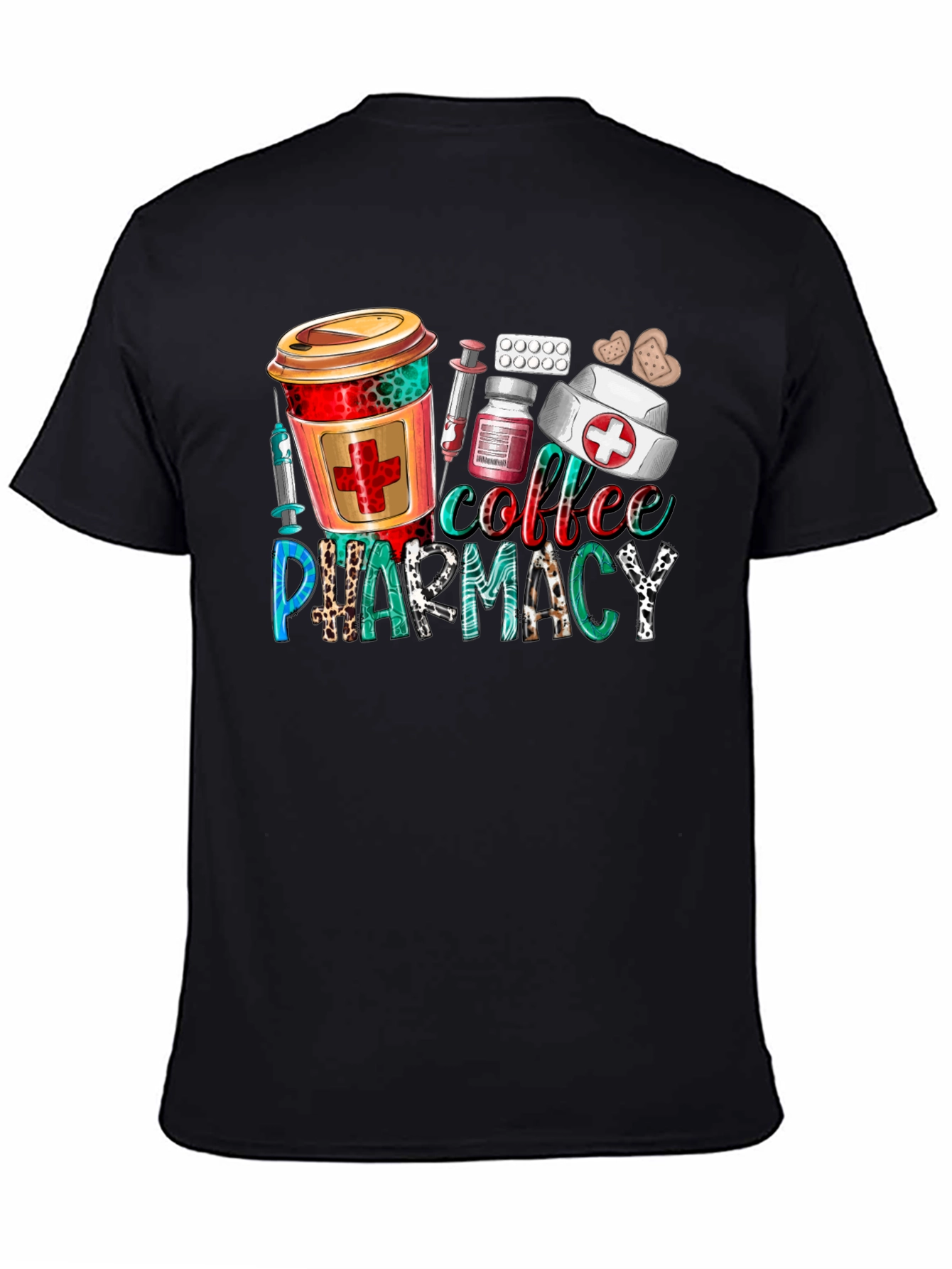 Coffee & Pharmacy Graphic T-Shirt