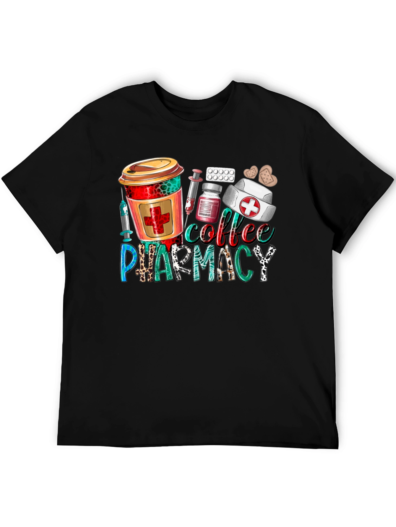 Coffee & Pharmacy Graphic T-Shirt