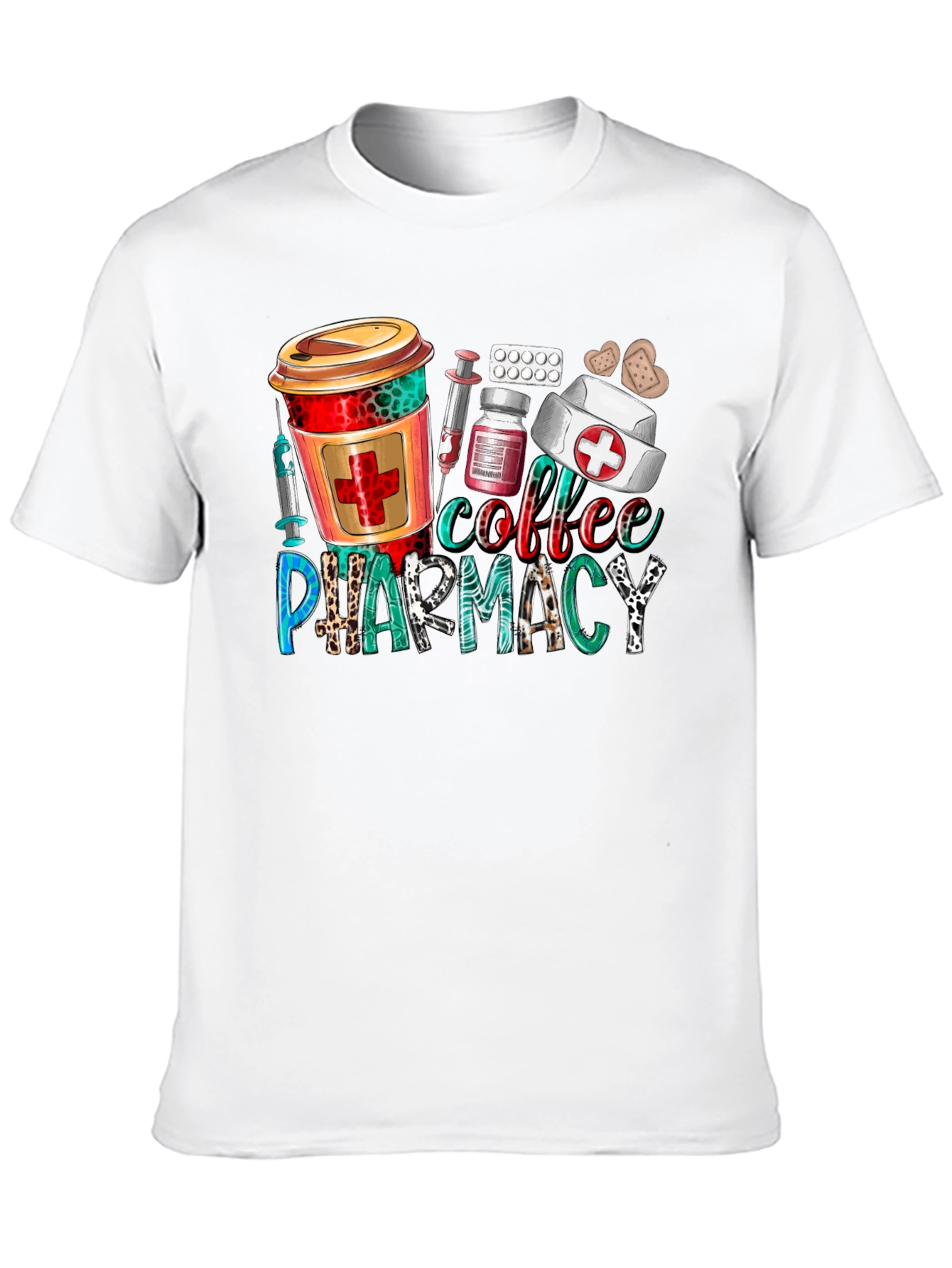 Coffee & Pharmacy Graphic T-Shirt