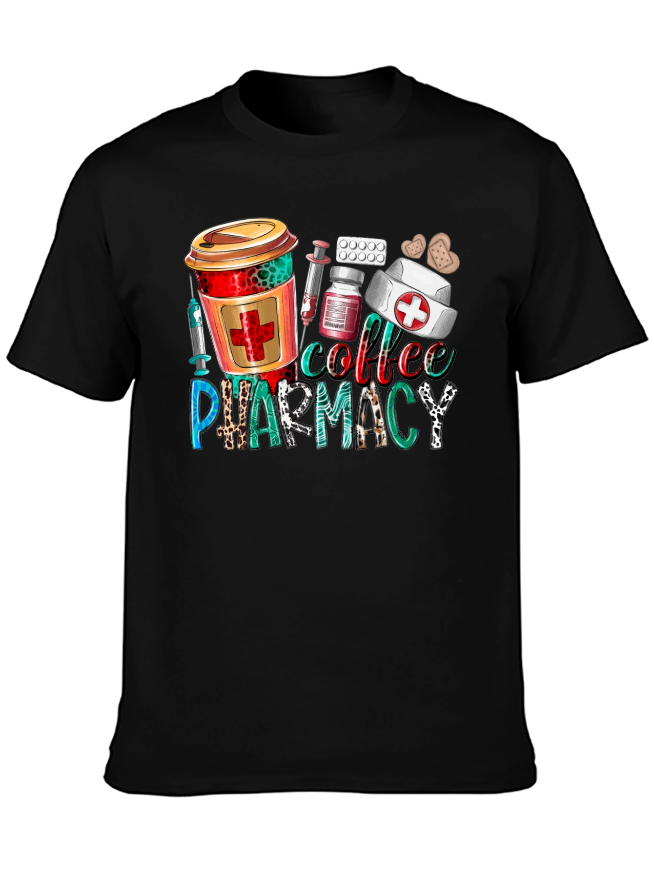 Coffee & Pharmacy Graphic T-Shirt