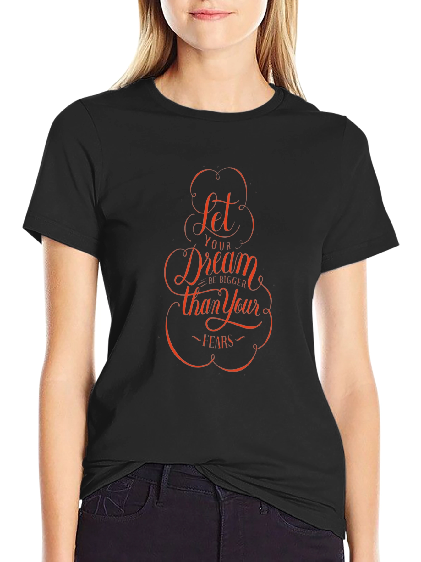 Dream Bigger Graphic Tee - Inspiring Black T-Shirt