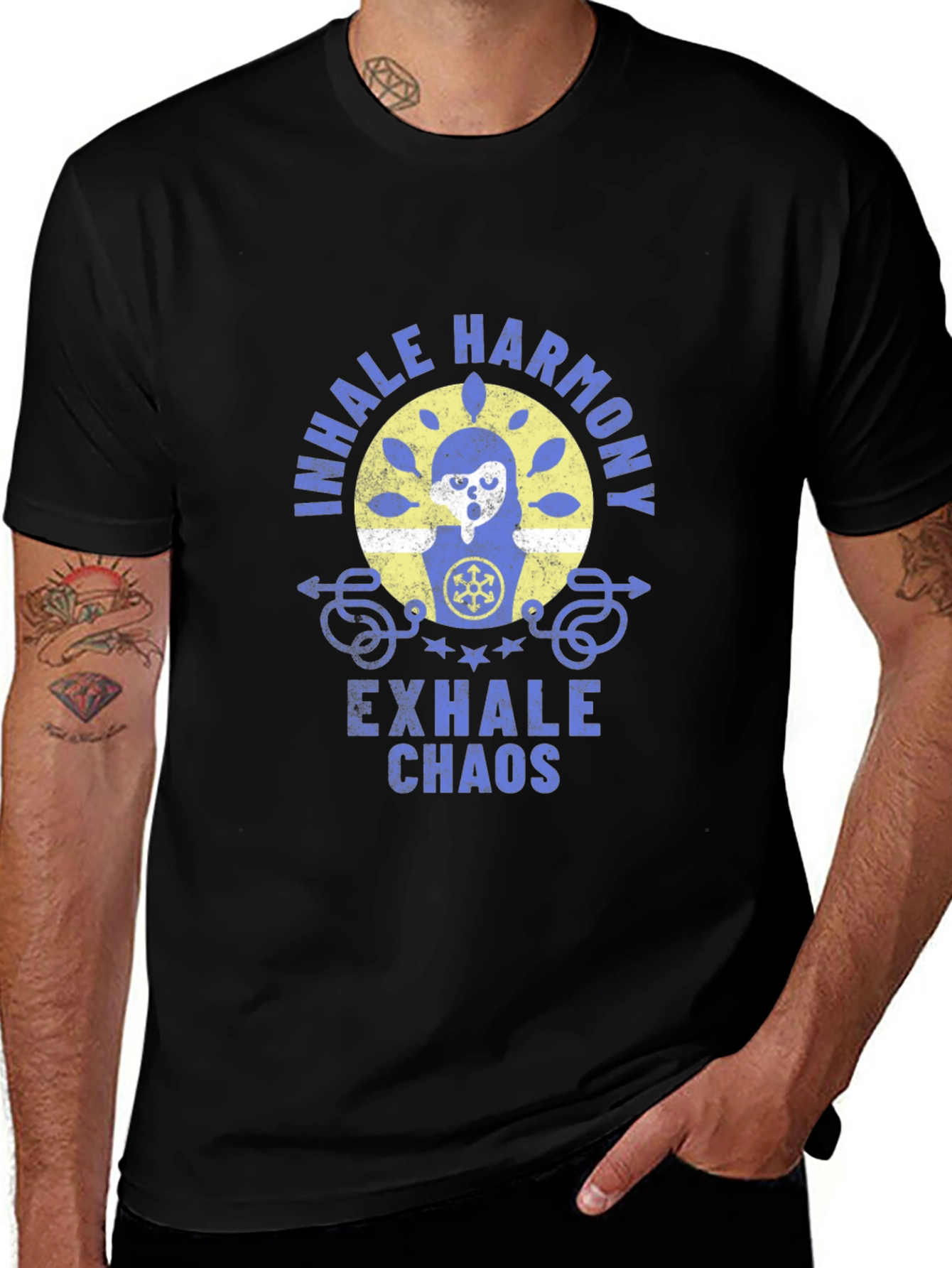 Inhale Harmony Exhale Chaos Graphic T-Shirt