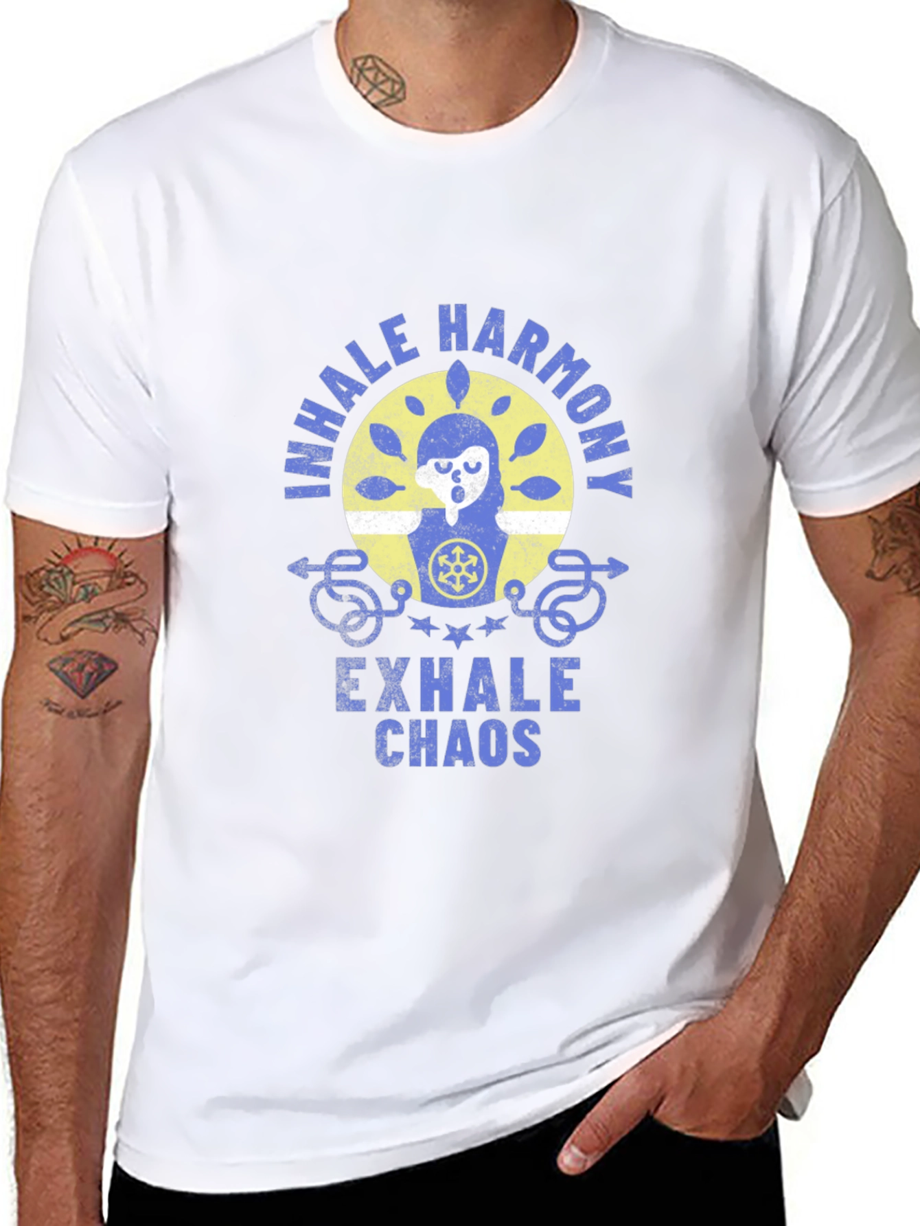 Inhale Harmony Exhale Chaos Graphic T-Shirt
