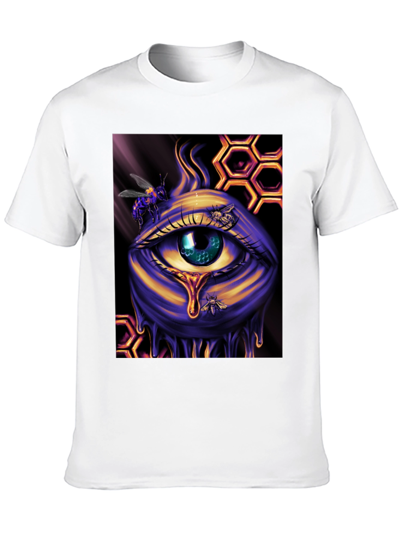 Surreal Honey Bee Eye Graphic T-Shirt