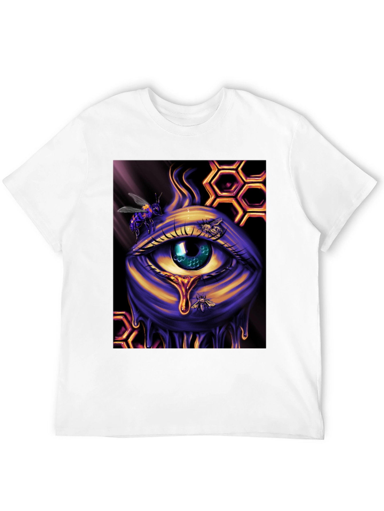 Surreal Honey Bee Eye Graphic T-Shirt