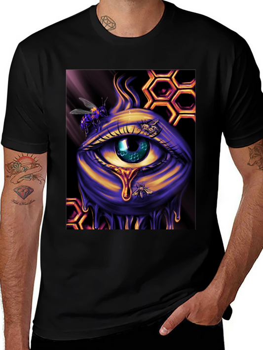 Surreal Honey Bee Eye Graphic T-Shirt