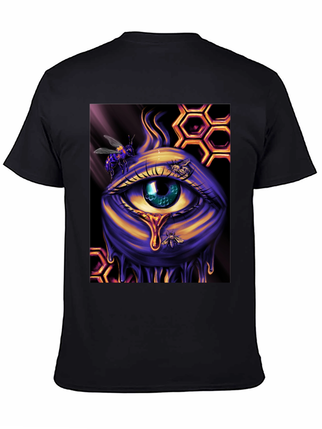 Surreal Honey Bee Eye Graphic T-Shirt