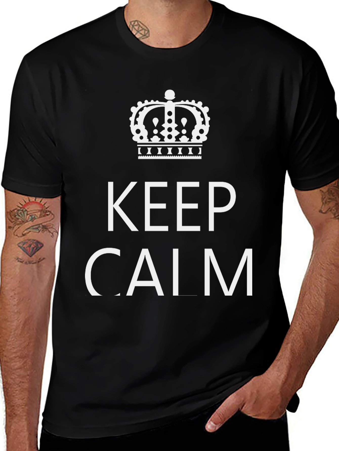 Keep Calm Graphic Print T-Shirt