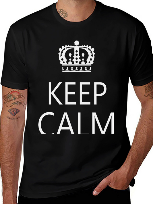 Keep Calm Graphic Print T-Shirt