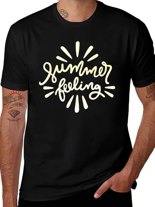 Summer Feeling Black Graphic Tee