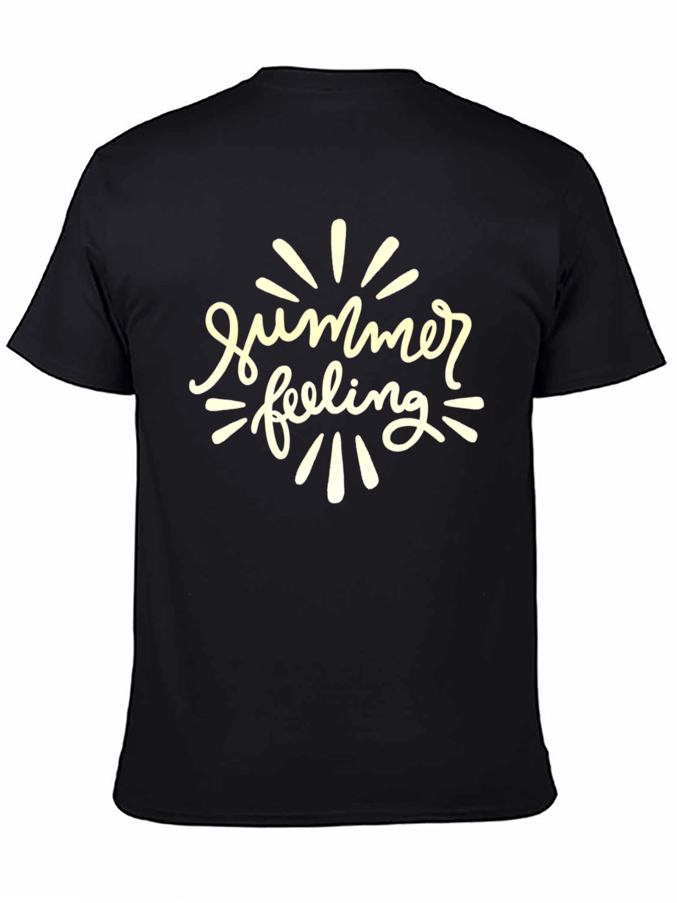 Summer Feeling Black Graphic Tee