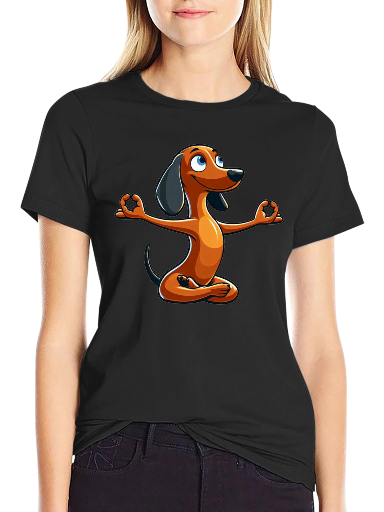 Yoga Dog Graphic T-Shirt - Relaxed Fit