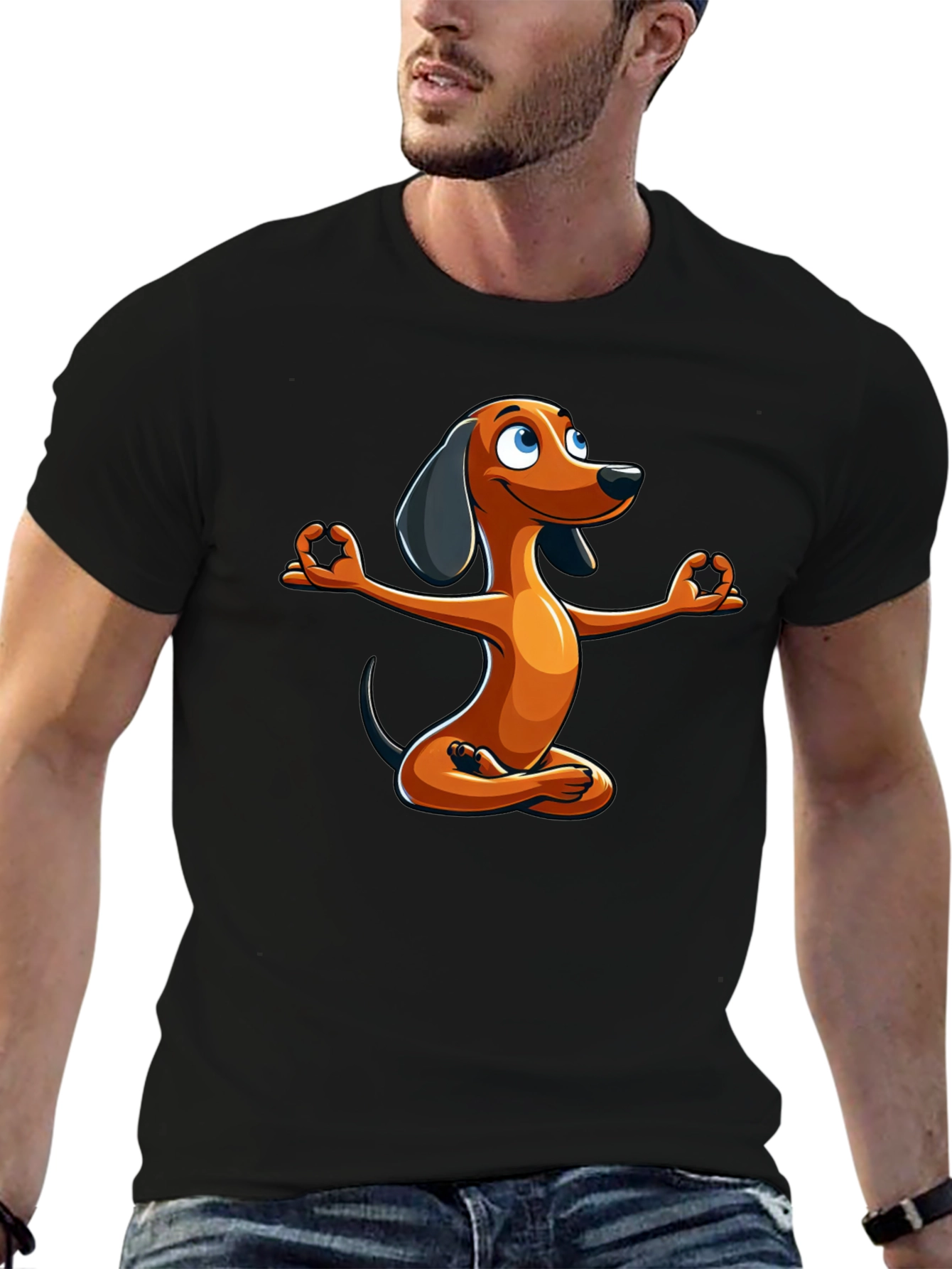 Yoga Dog Graphic T-Shirt - Relaxed Fit