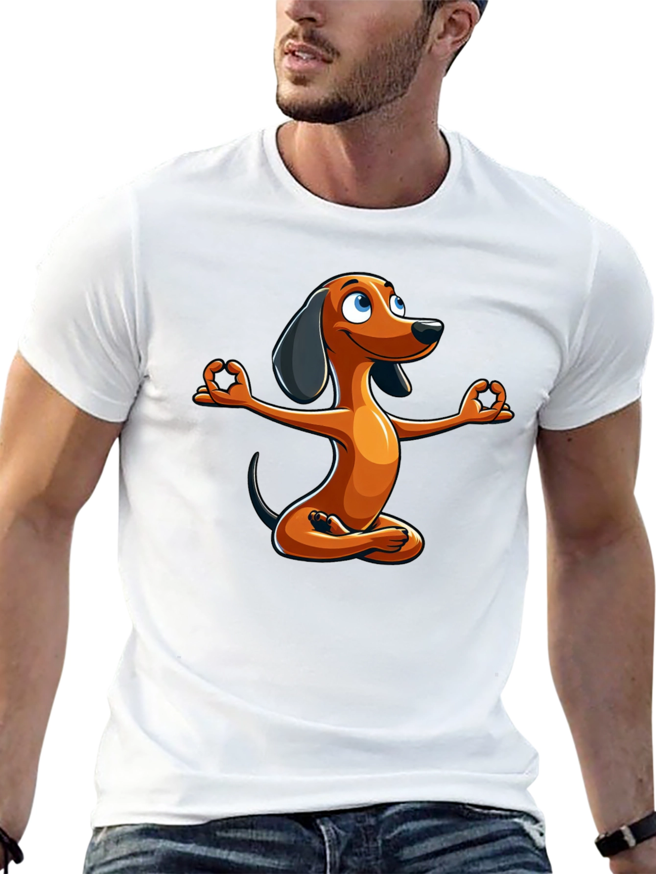 Yoga Dog Graphic T-Shirt - Relaxed Fit