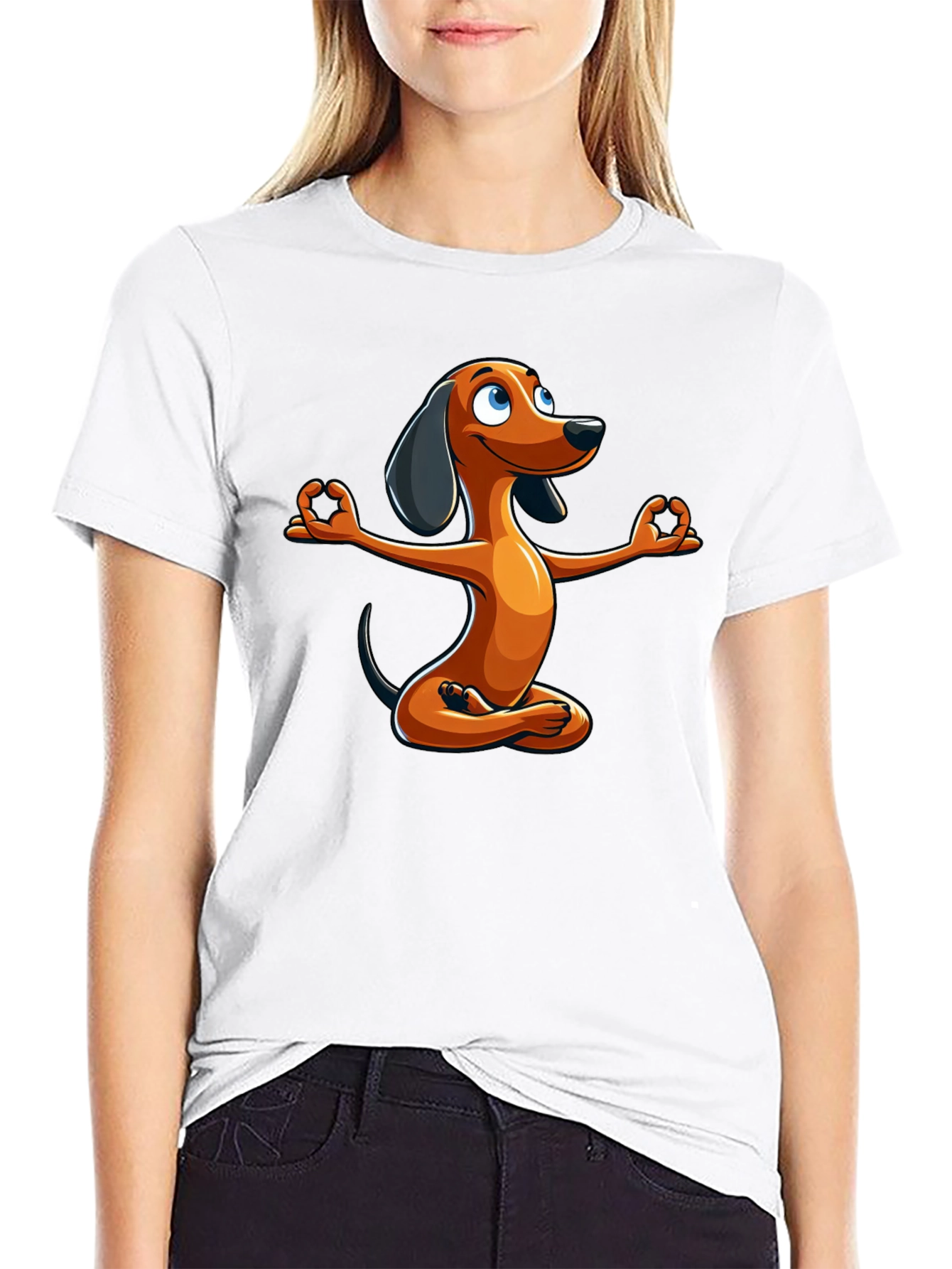 Yoga Dog Graphic T-Shirt - Relaxed Fit