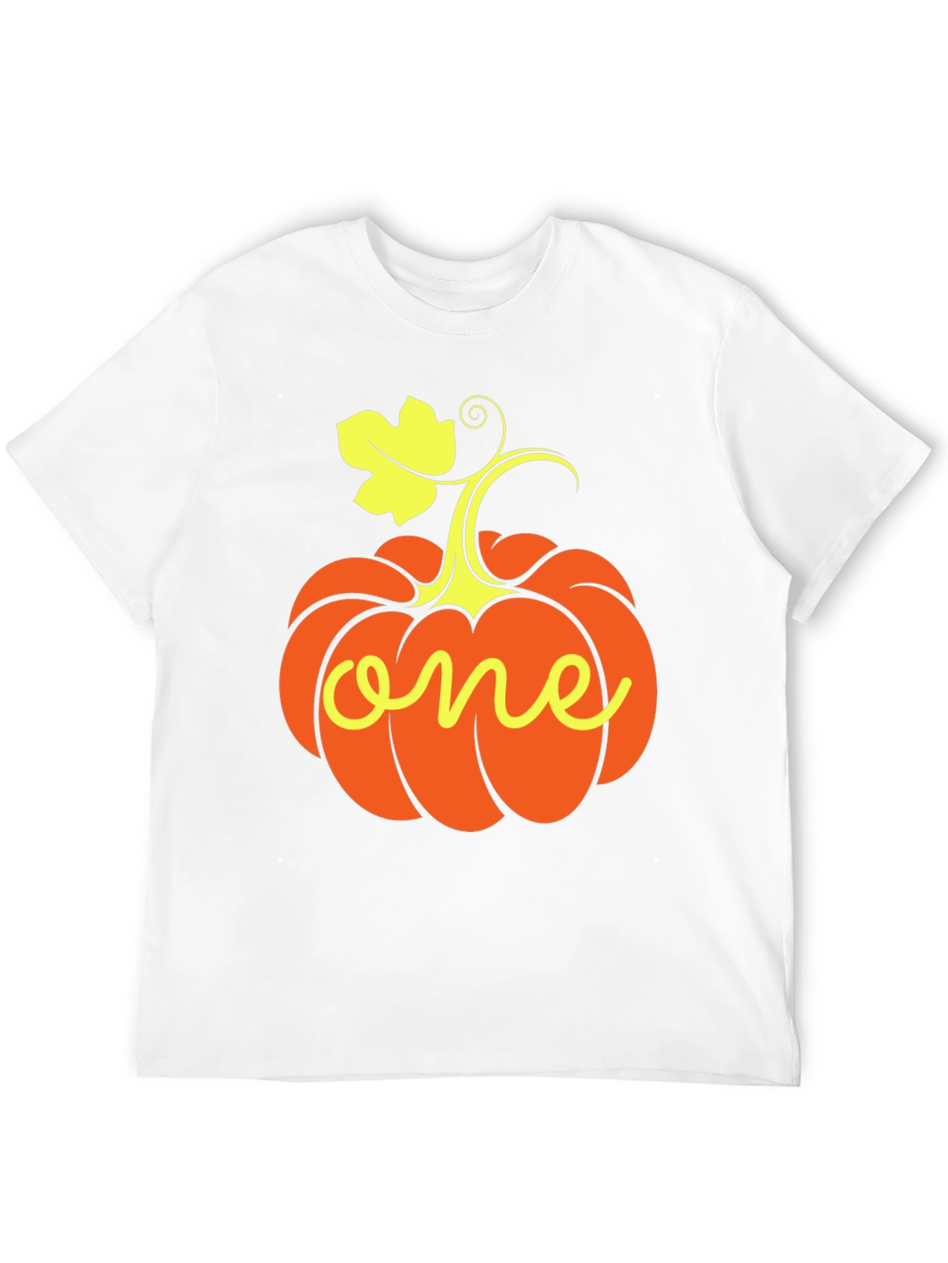One Pumpkin Halloween Black T-Shirt