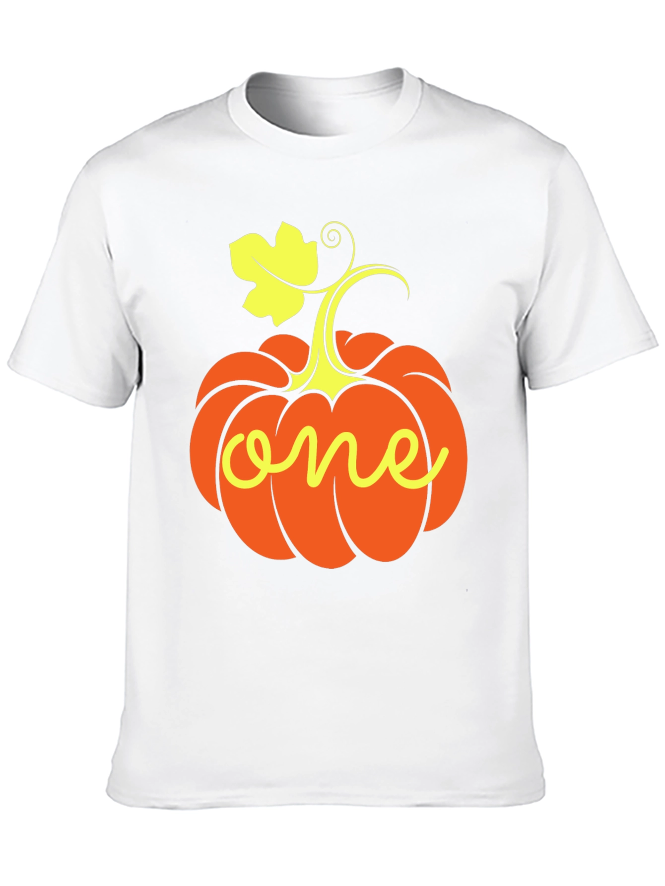 One Pumpkin Halloween Black T-Shirt