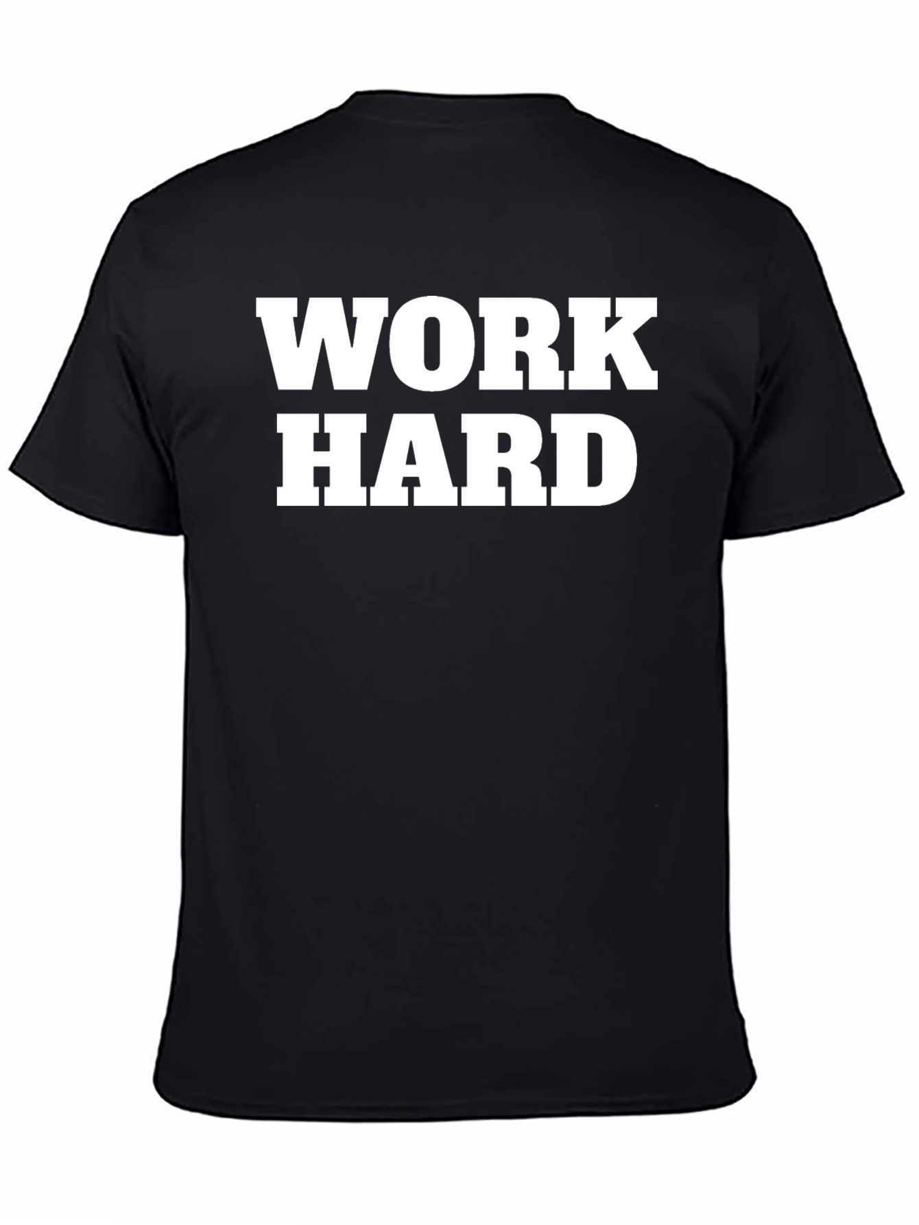 Work Hard Black Graphic T-Shirt
