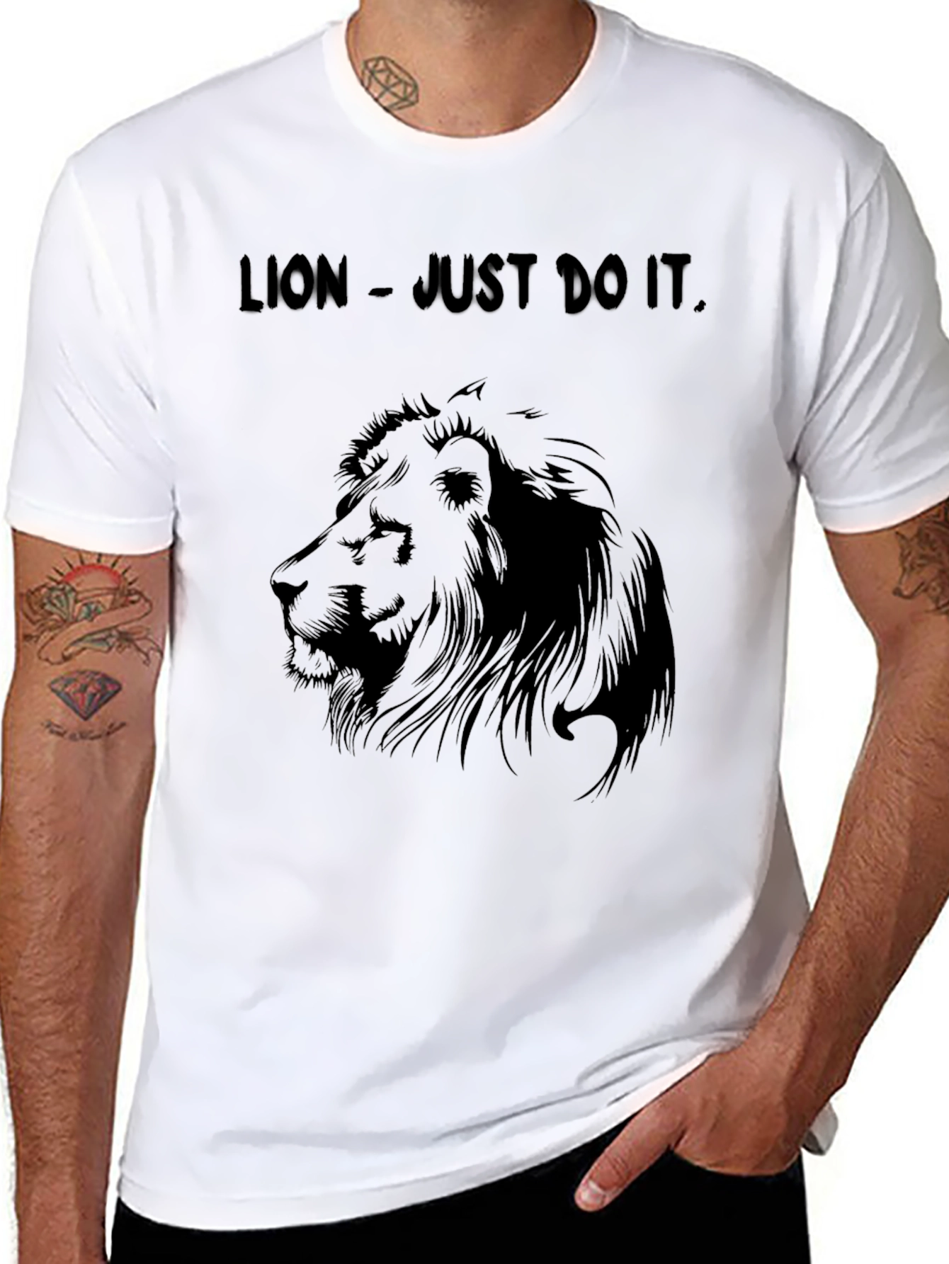 Lion - Just Do It Black T-Shirt