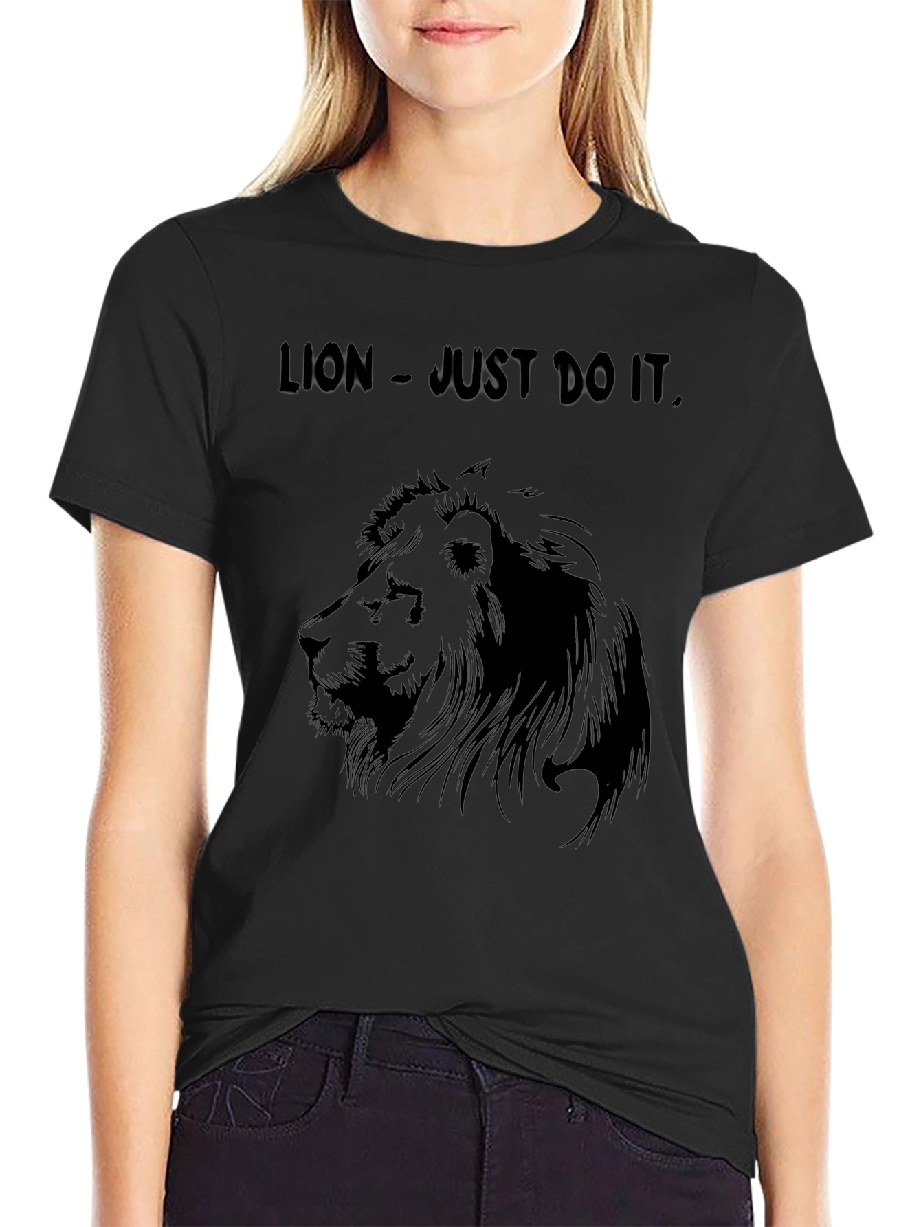 Lion - Just Do It Black T-Shirt