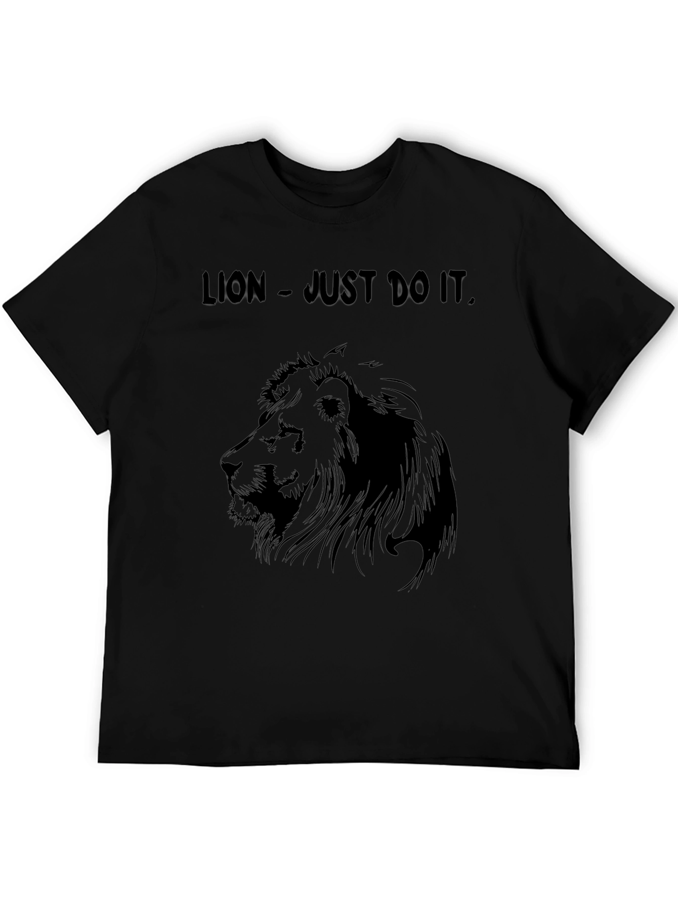 Lion - Just Do It Black T-Shirt