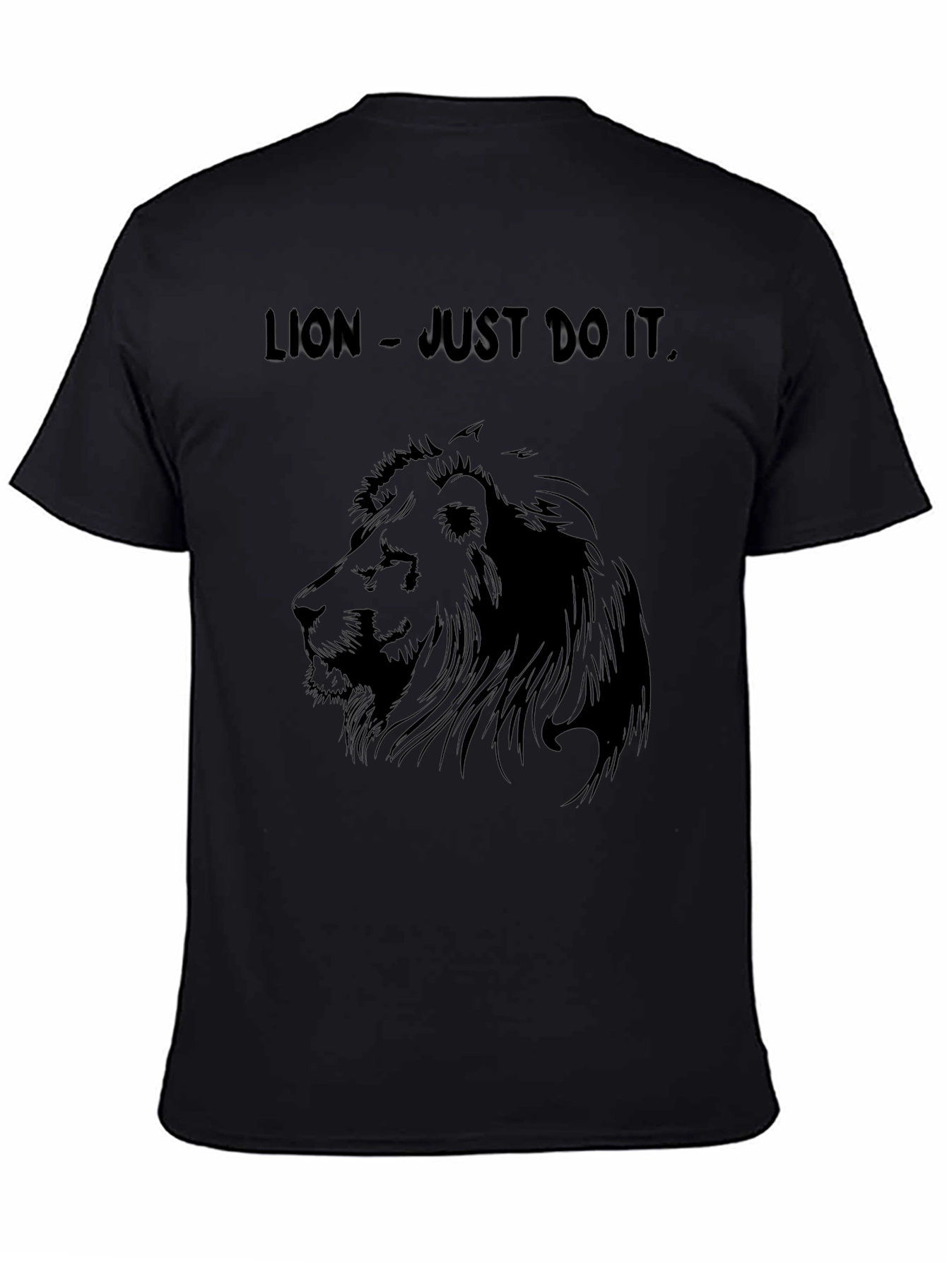 Lion - Just Do It Black T-Shirt