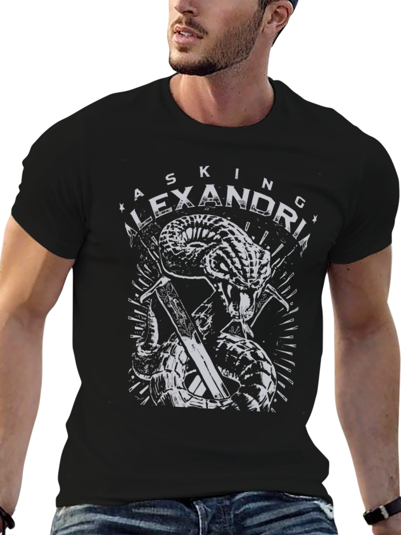 Asking Alexandria Snake Swords Graphic T-Shirt