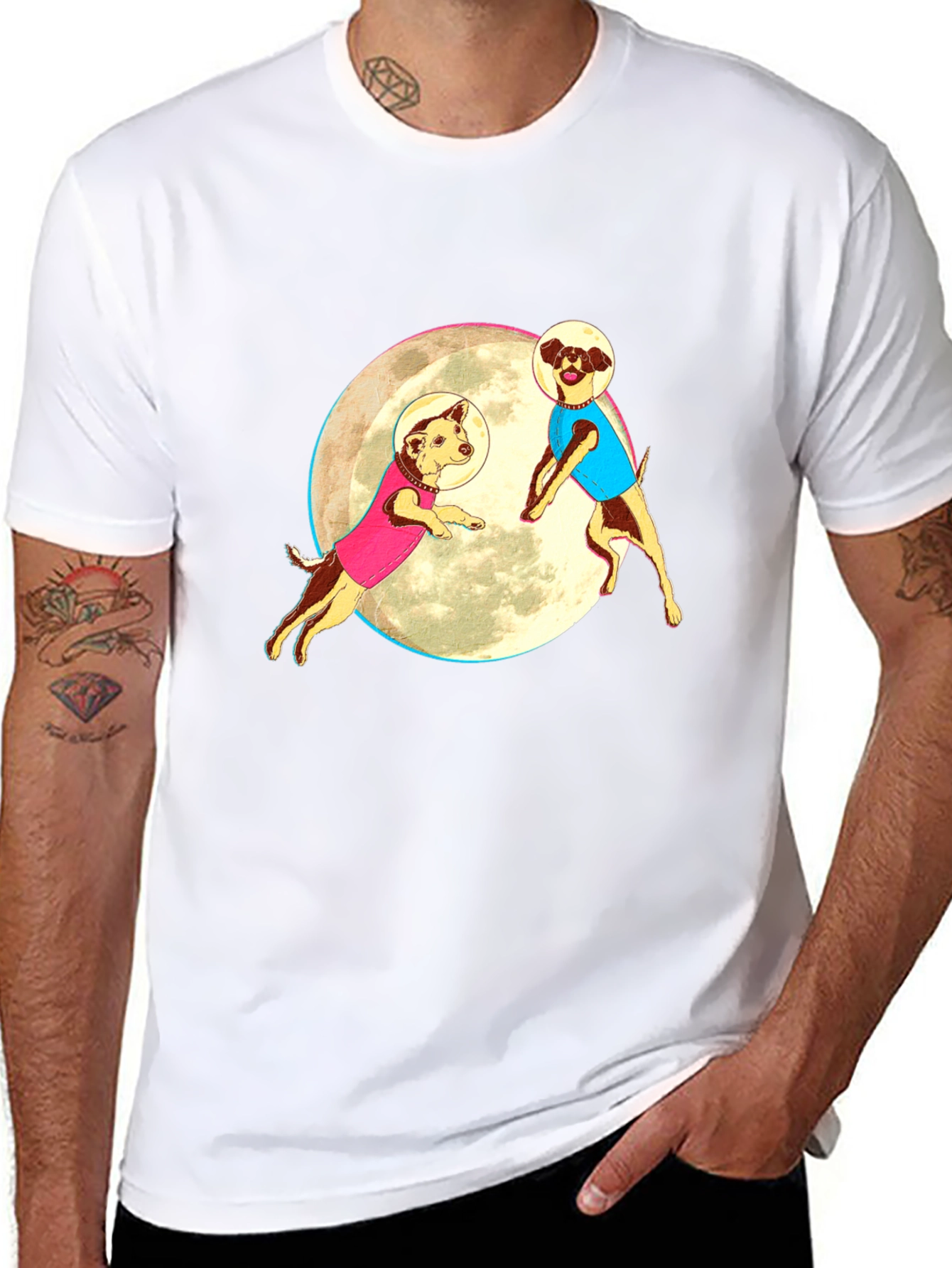 Dogs in Space T-Shirt - Black