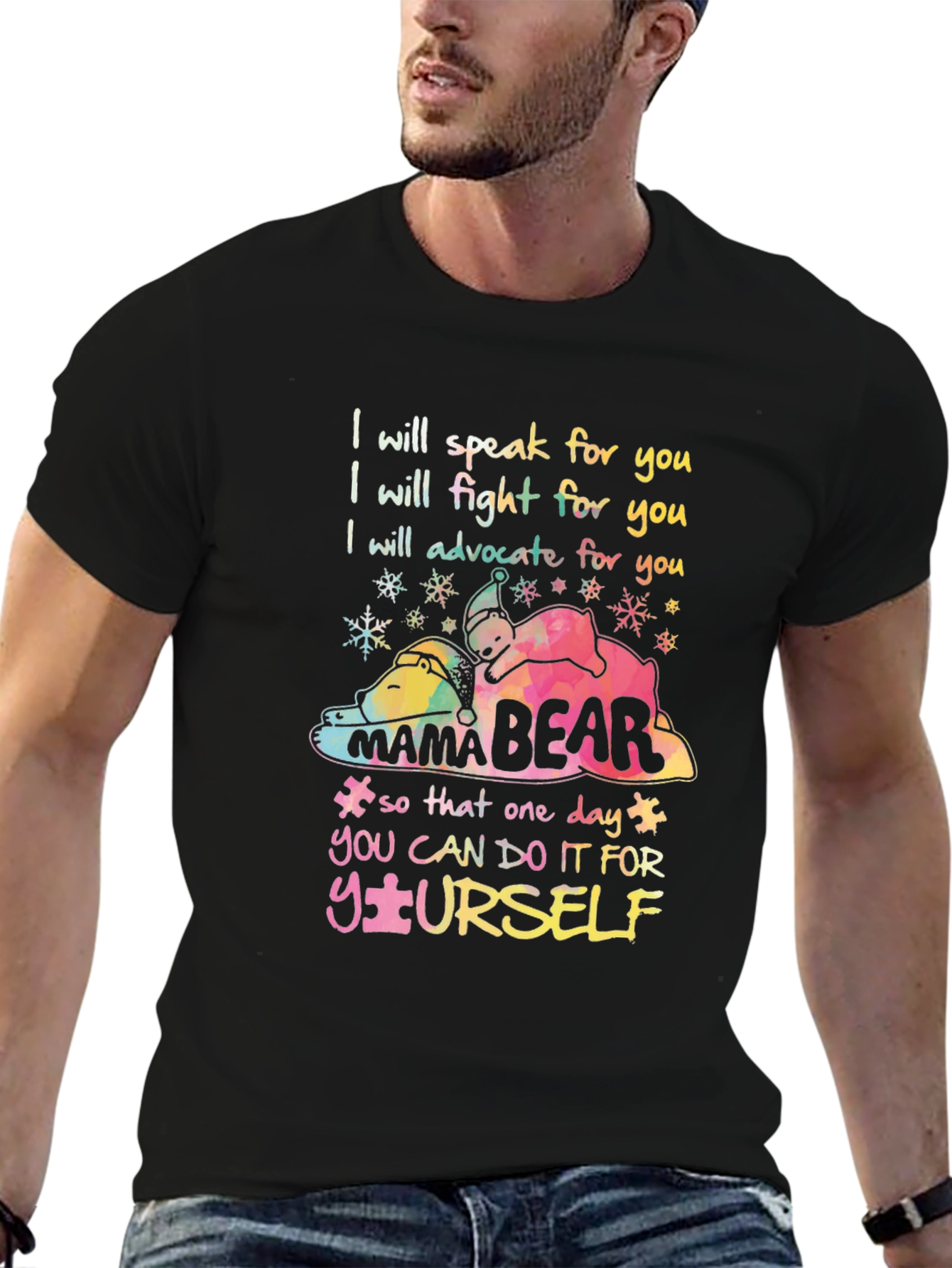 Mama Bear Autism Awareness T-Shirt