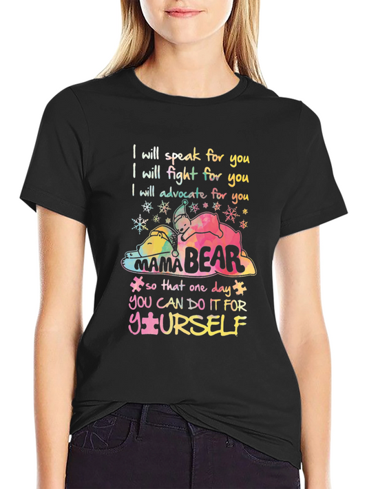 Mama Bear Autism Awareness T-Shirt