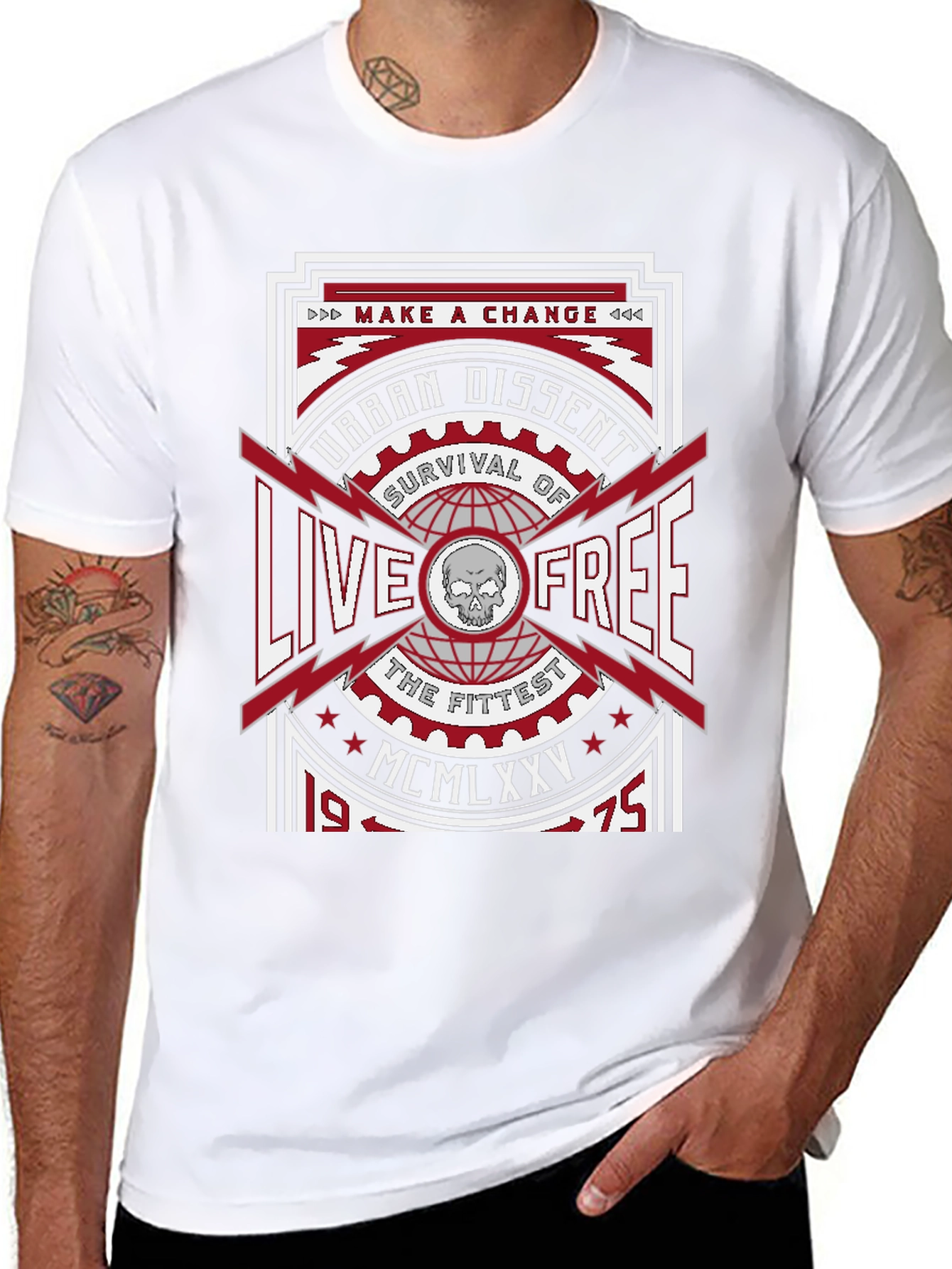 Urban Dissent Live Free Graphic T-Shirt