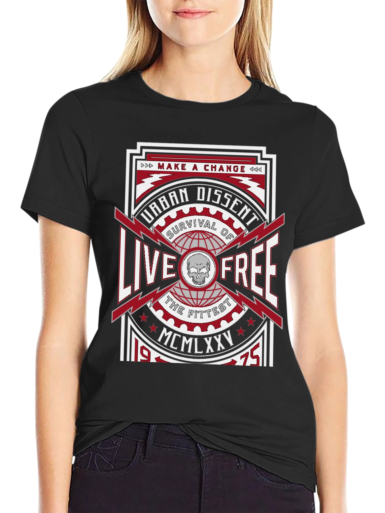 Urban Dissent Live Free Graphic T-Shirt