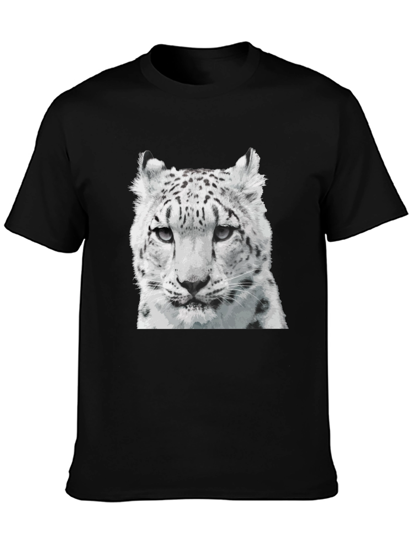 Snow Leopard Graphic Tee - Cool Cat Shirt