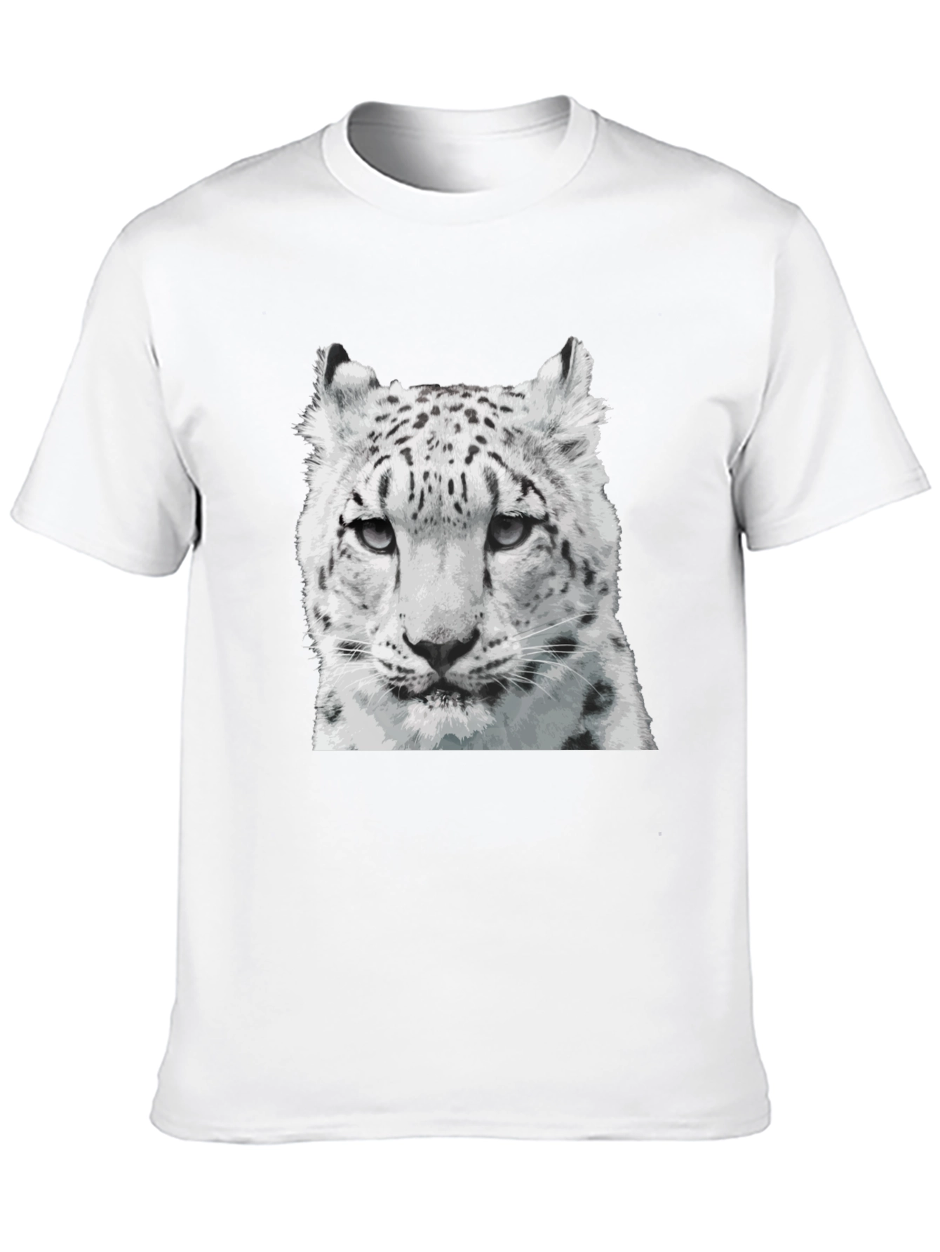 Snow Leopard Graphic Tee - Cool Cat Shirt