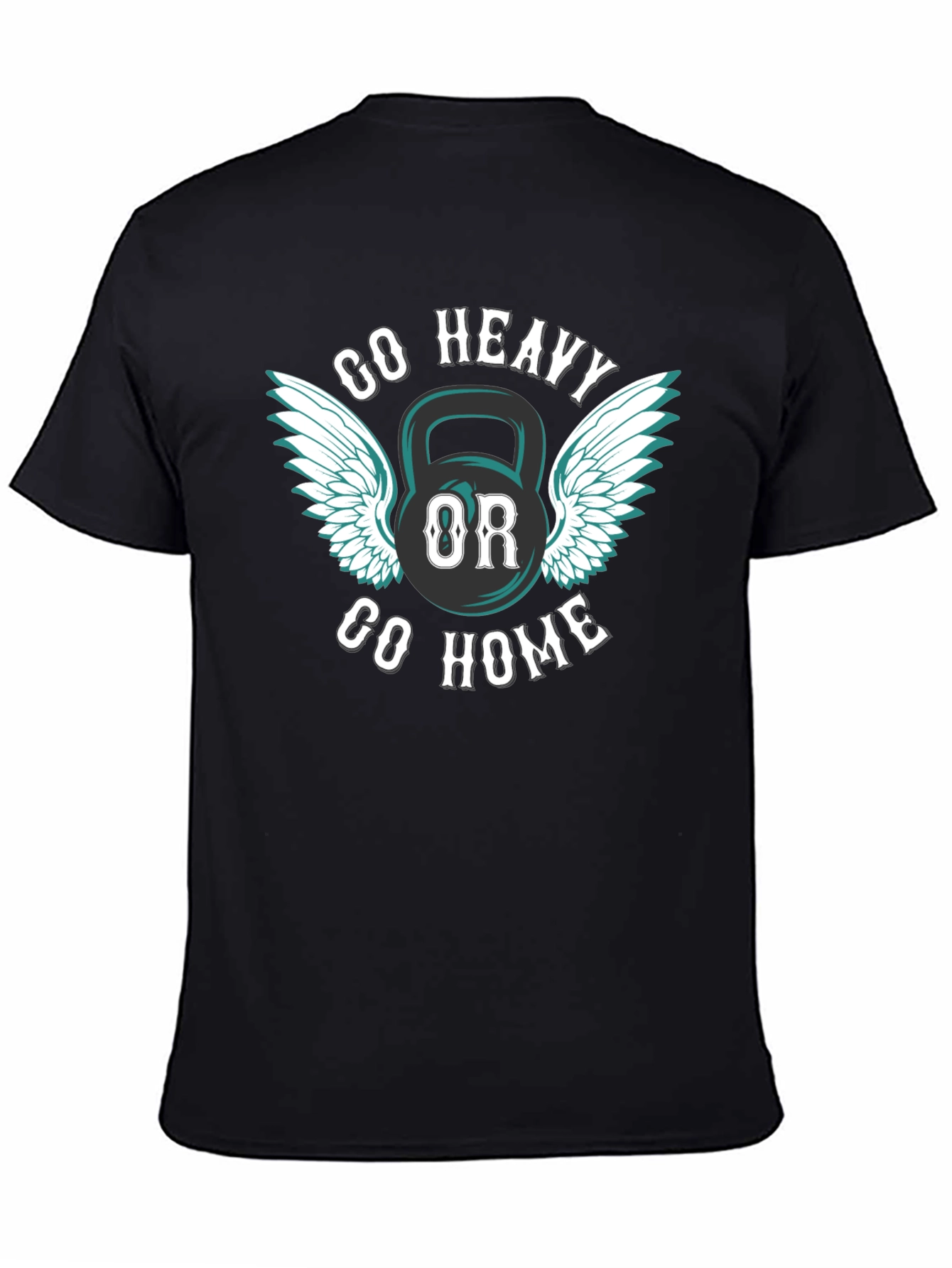 Go Heavy or Go Home Kettlebell Graphic Tee