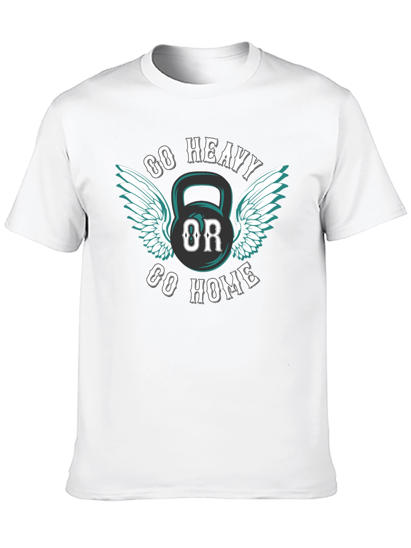 Go Heavy or Go Home Kettlebell Graphic Tee
