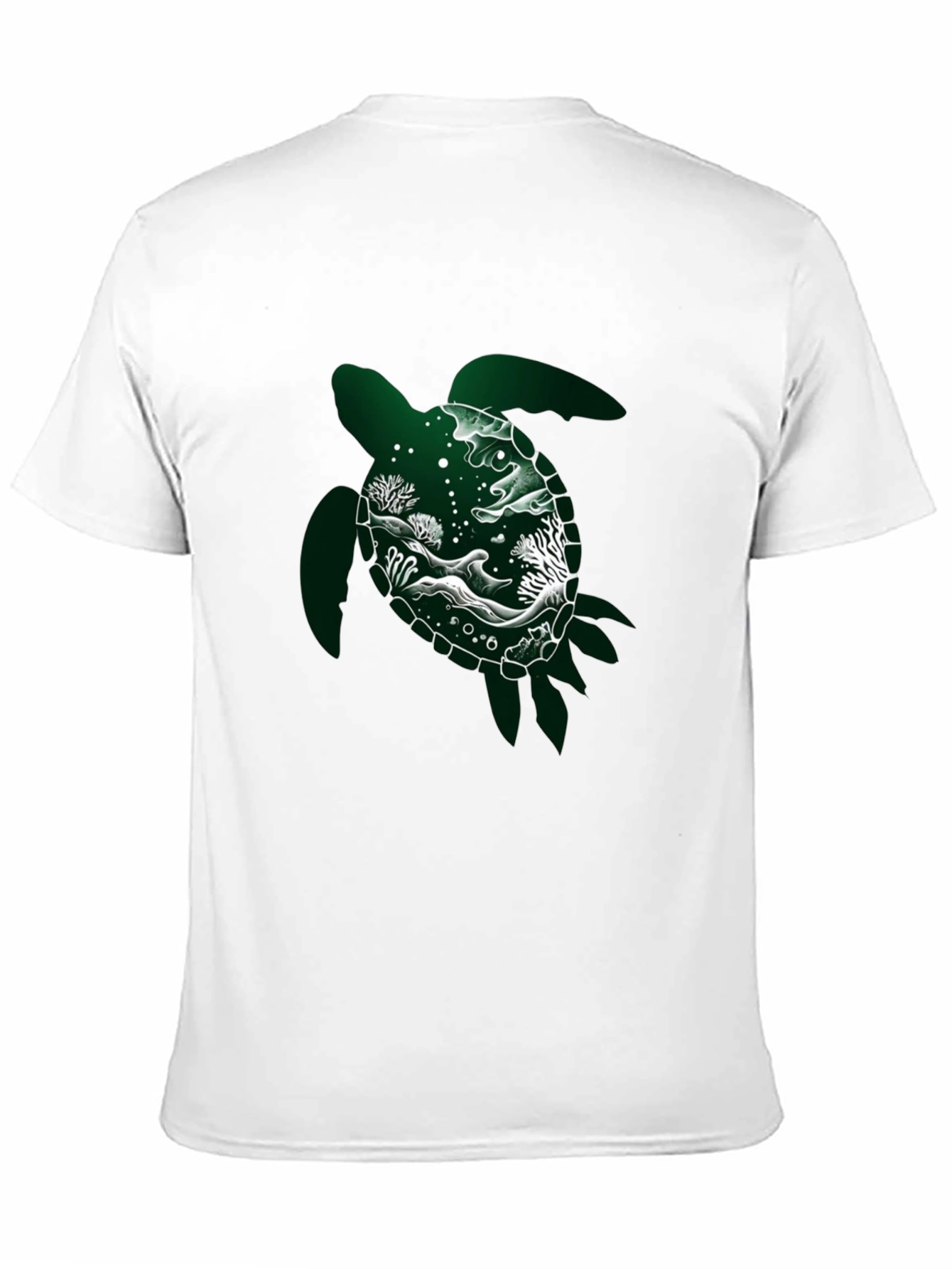 Sea Turtle Graphic Tee - Black Cotton Shirt