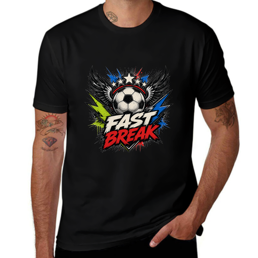 Custom Style Fast Break Soccer Wings Graphic Tee