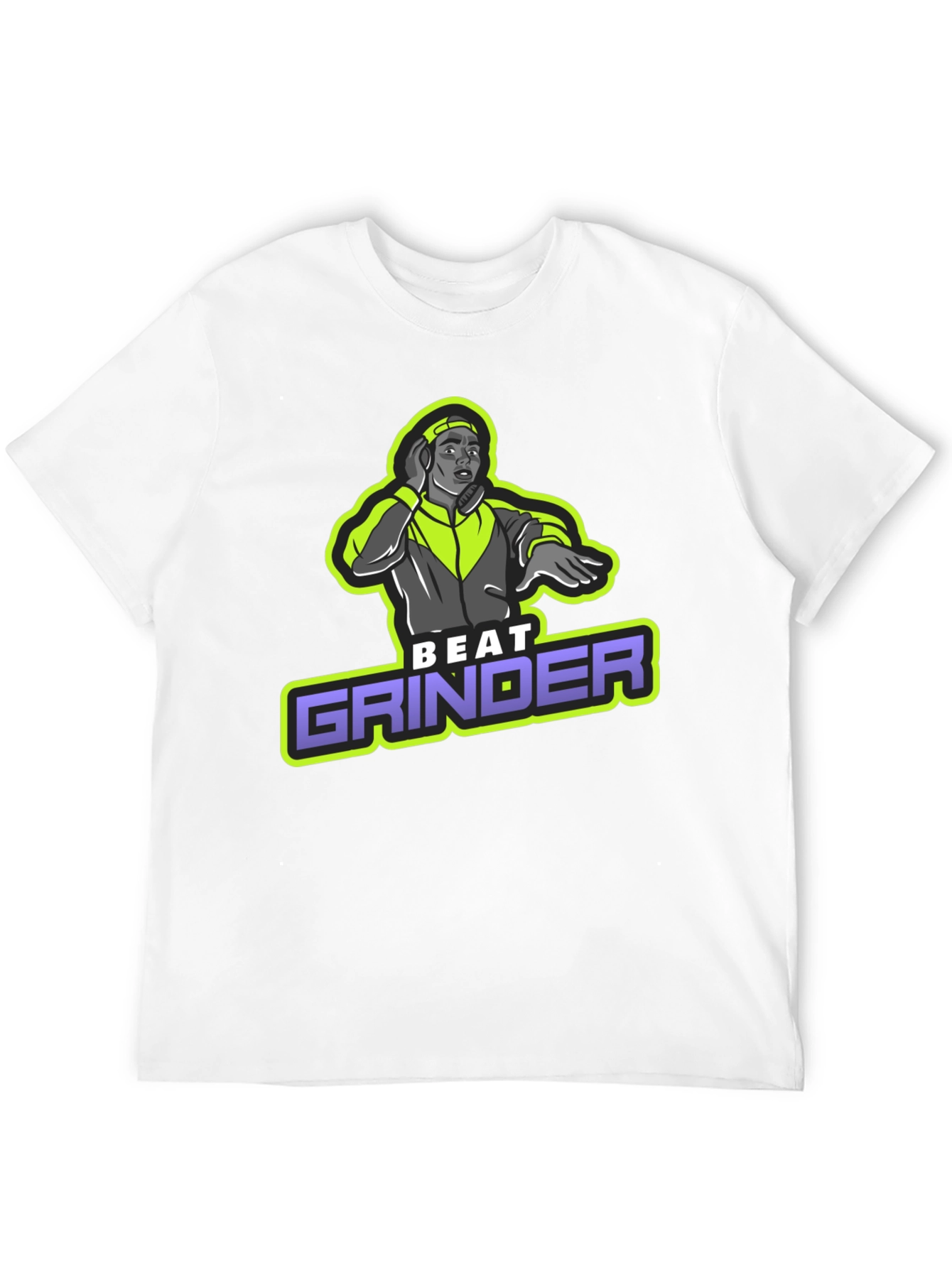Beat Grinder Graphic T-Shirt - DJ Design