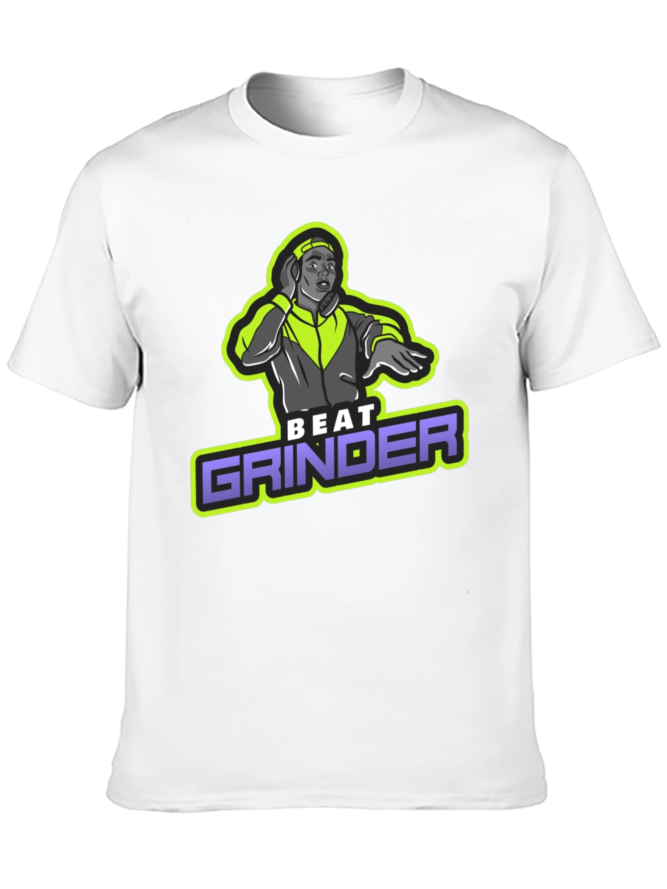 Beat Grinder Graphic T-Shirt - DJ Design