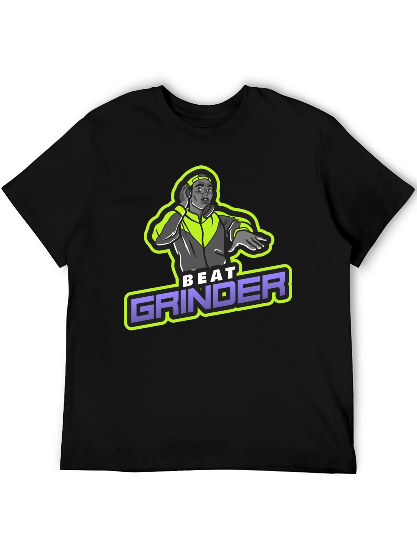Beat Grinder Graphic T-Shirt - DJ Design