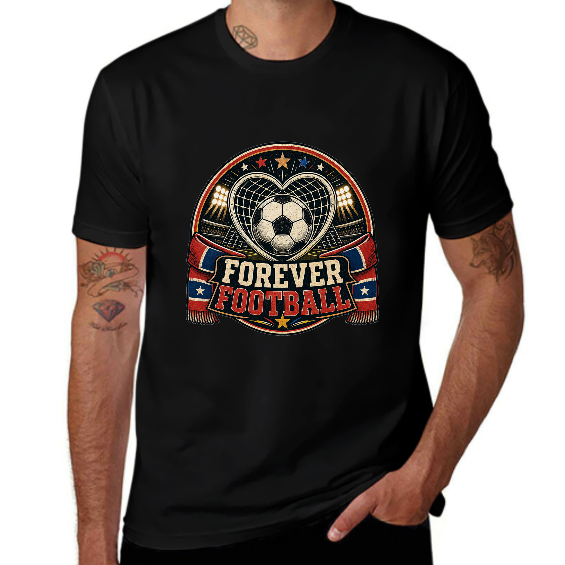 Premium Print Forever Football Goal Net Tee