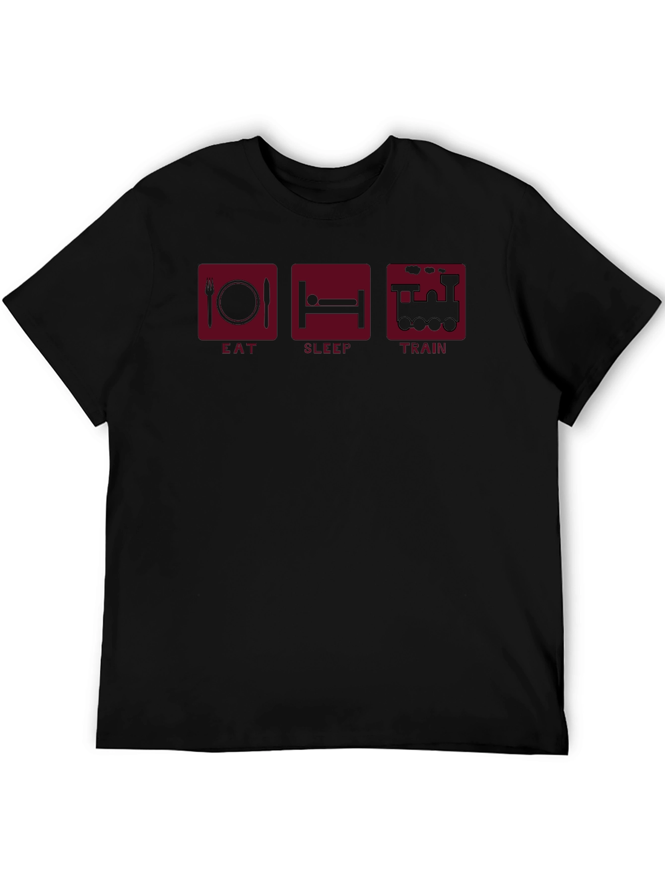 Eat Sleep Train Graphic Tee - Train Lovers T-Shirt