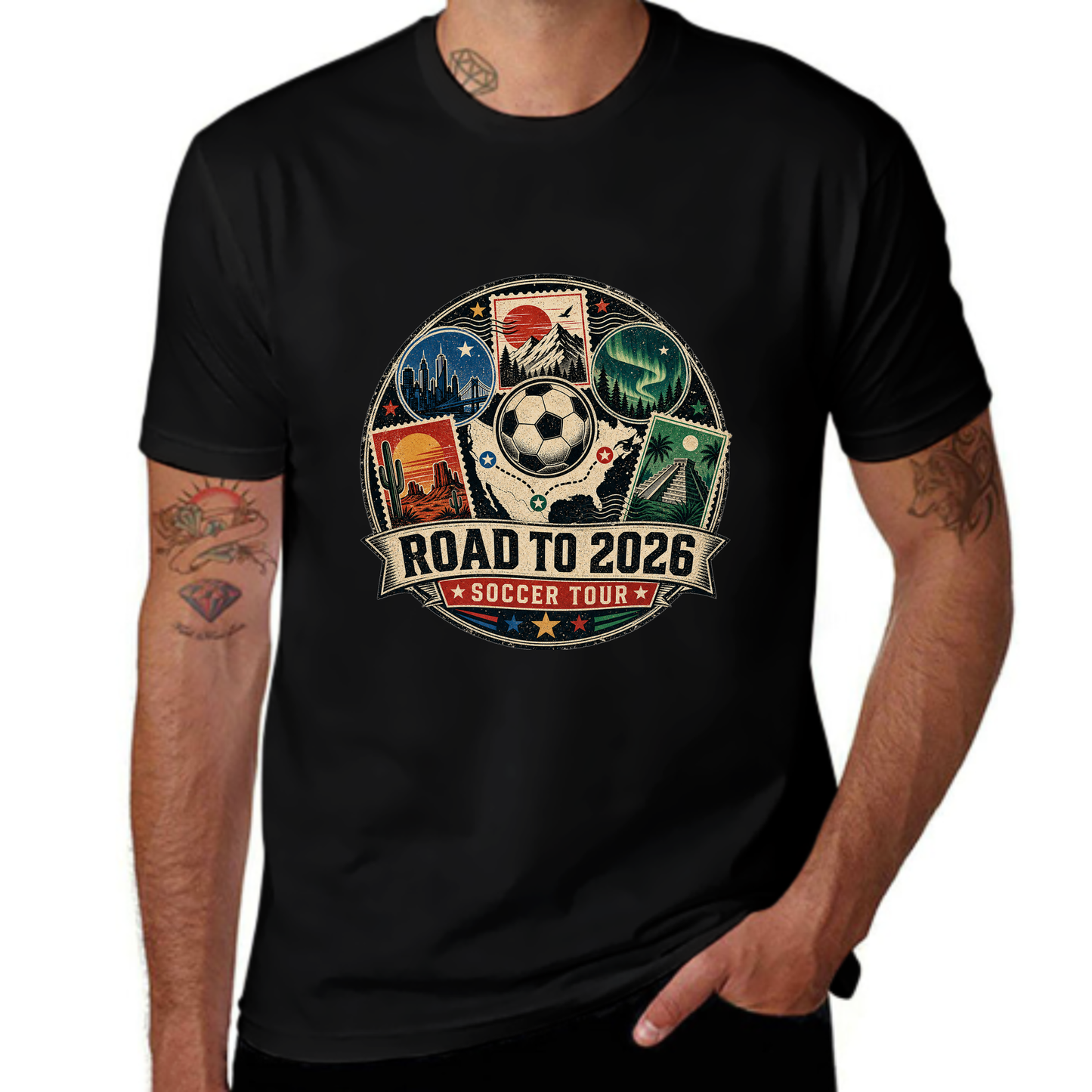 Free Shipping Exclusive Road To 2026 Soccer Tour Tee