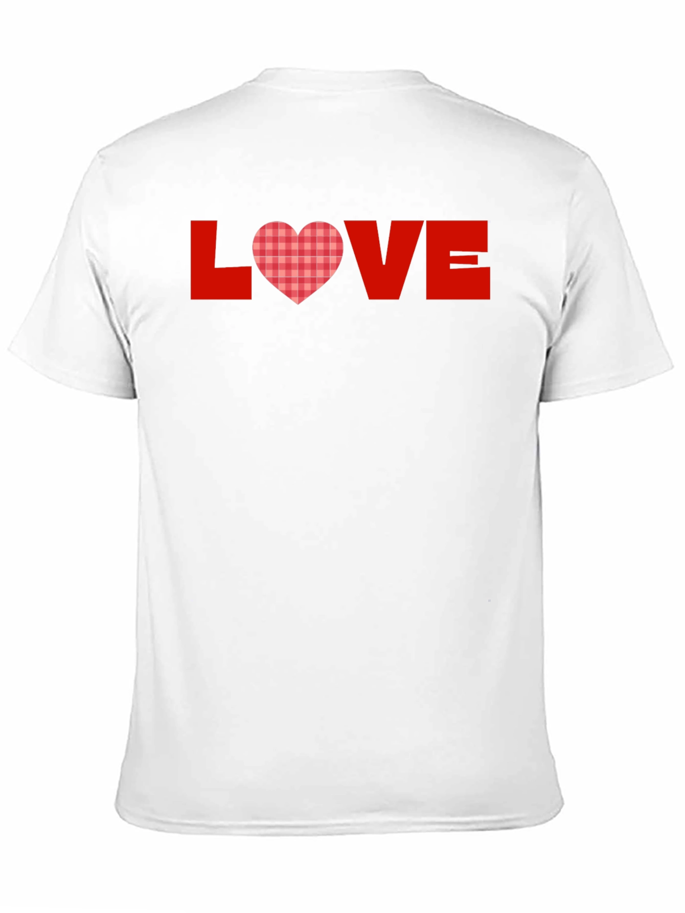 Love Heart Plaid Graphic Tee