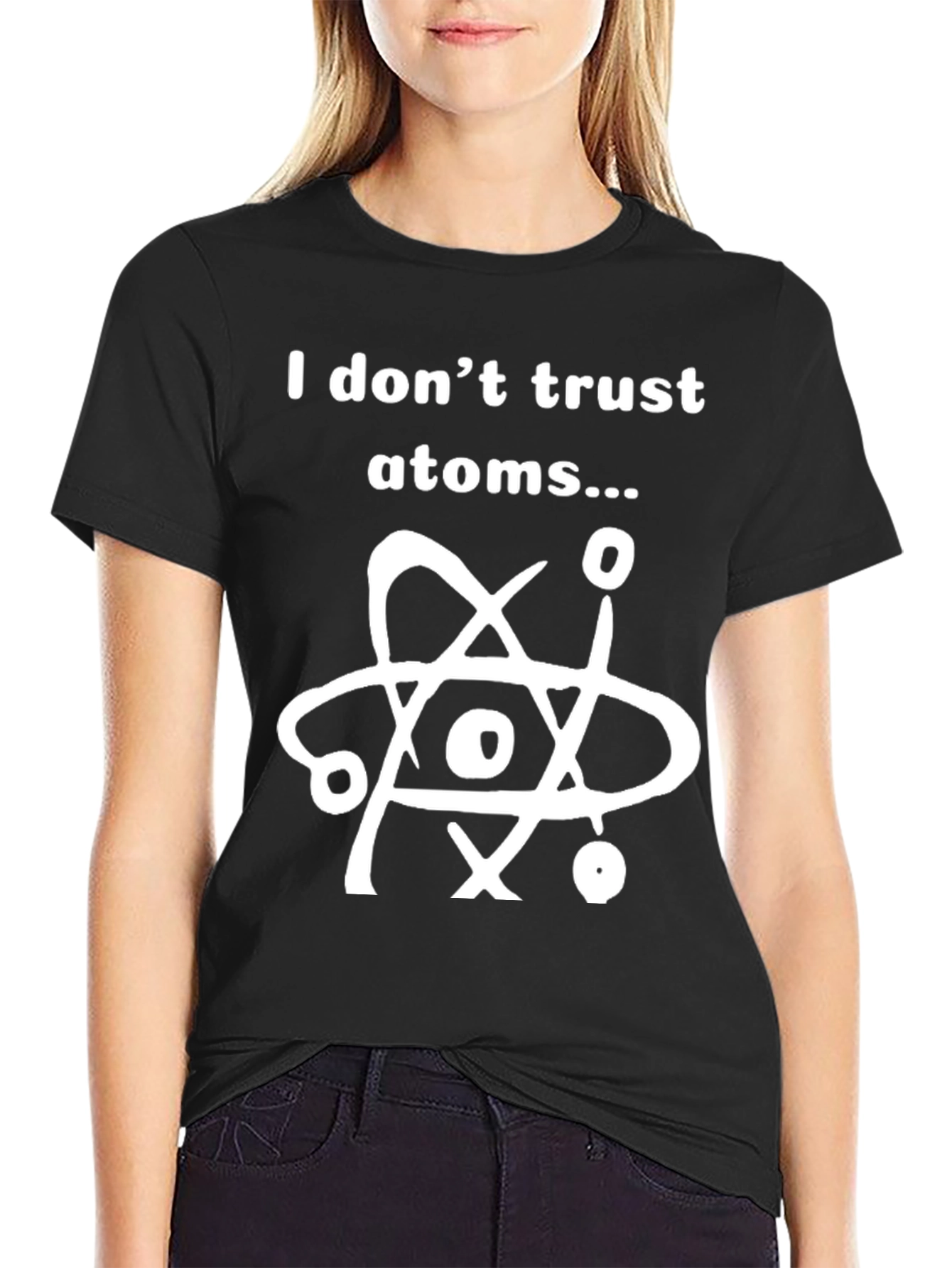 I Dont Trust Atoms T-Shirt - Funny Science Tee