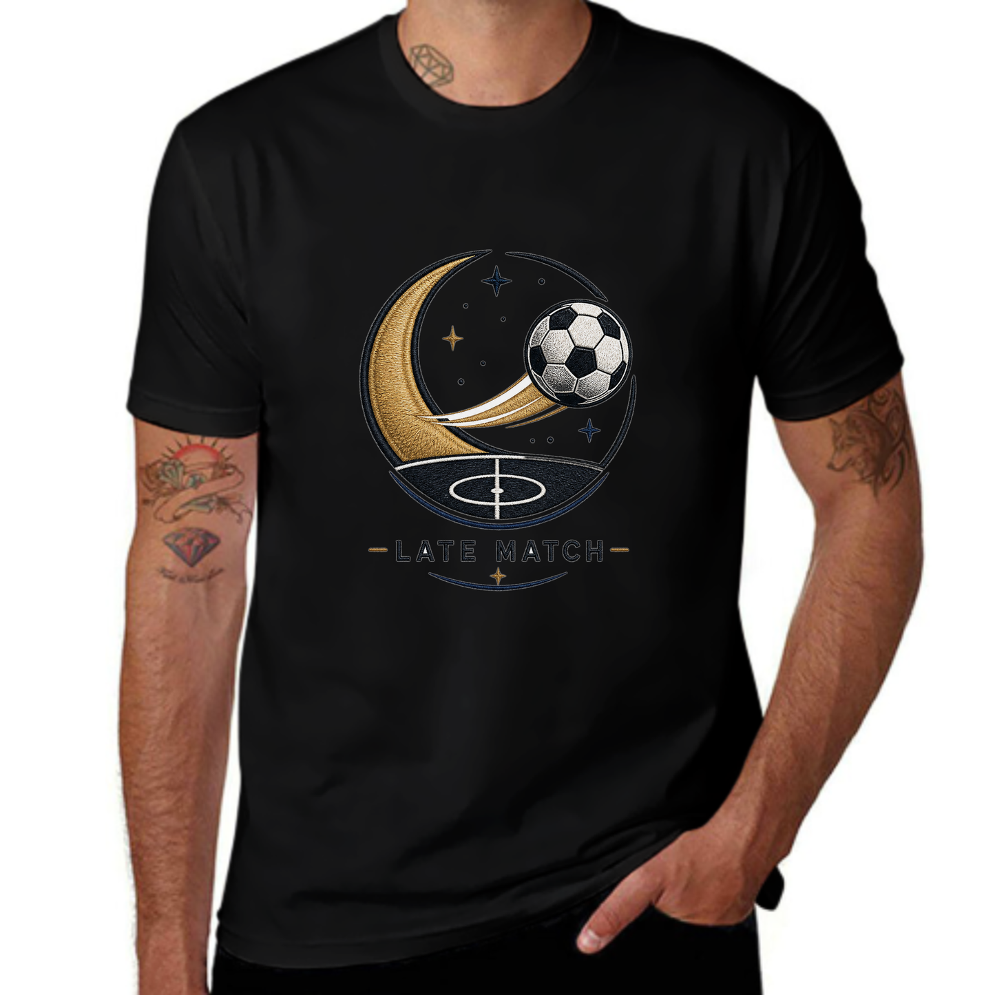 Premium Print Late Match Moon Soccer Tee