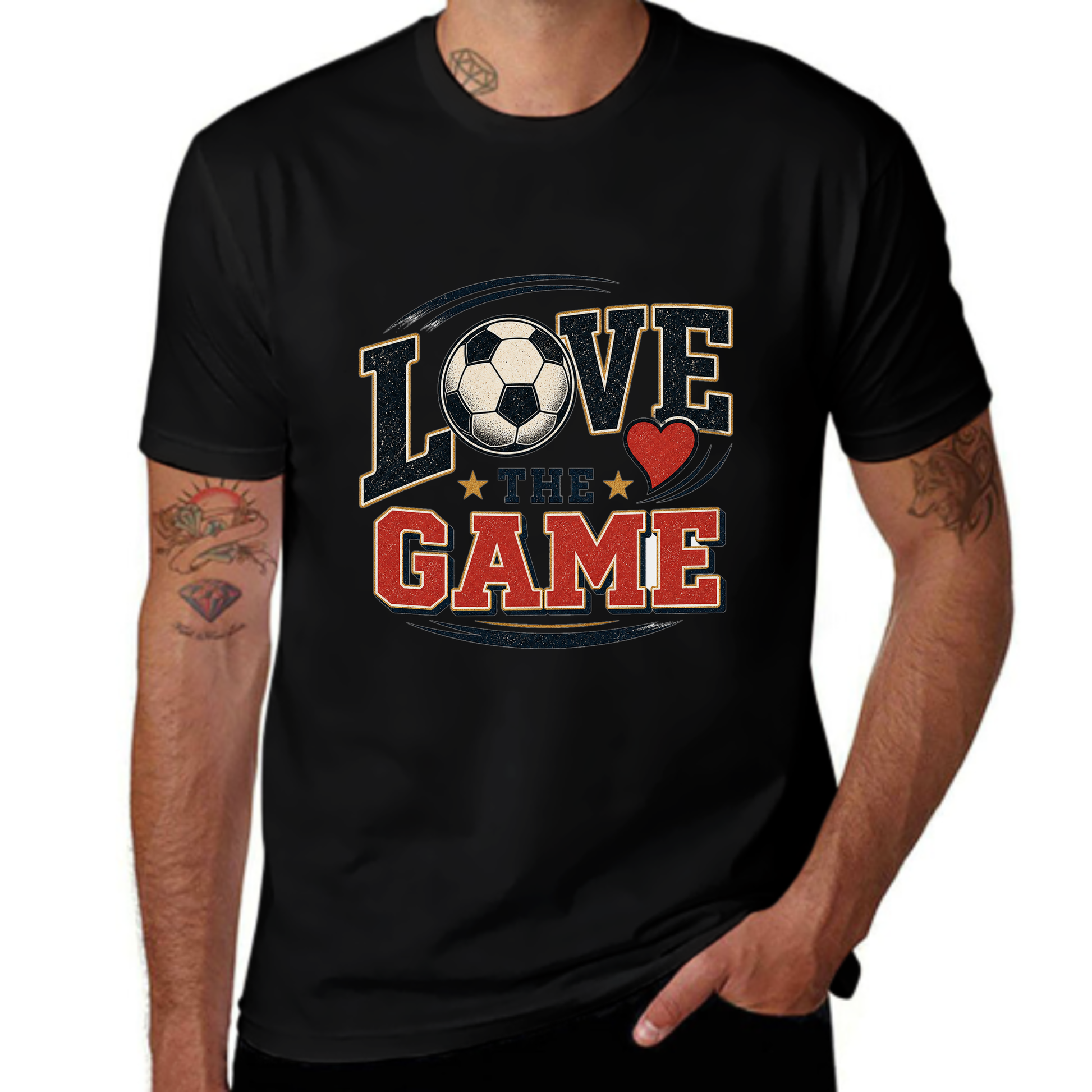Training Day Favorite Love The Game Soccer Heart Tee